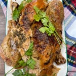 Turkey on a Christmas plate.