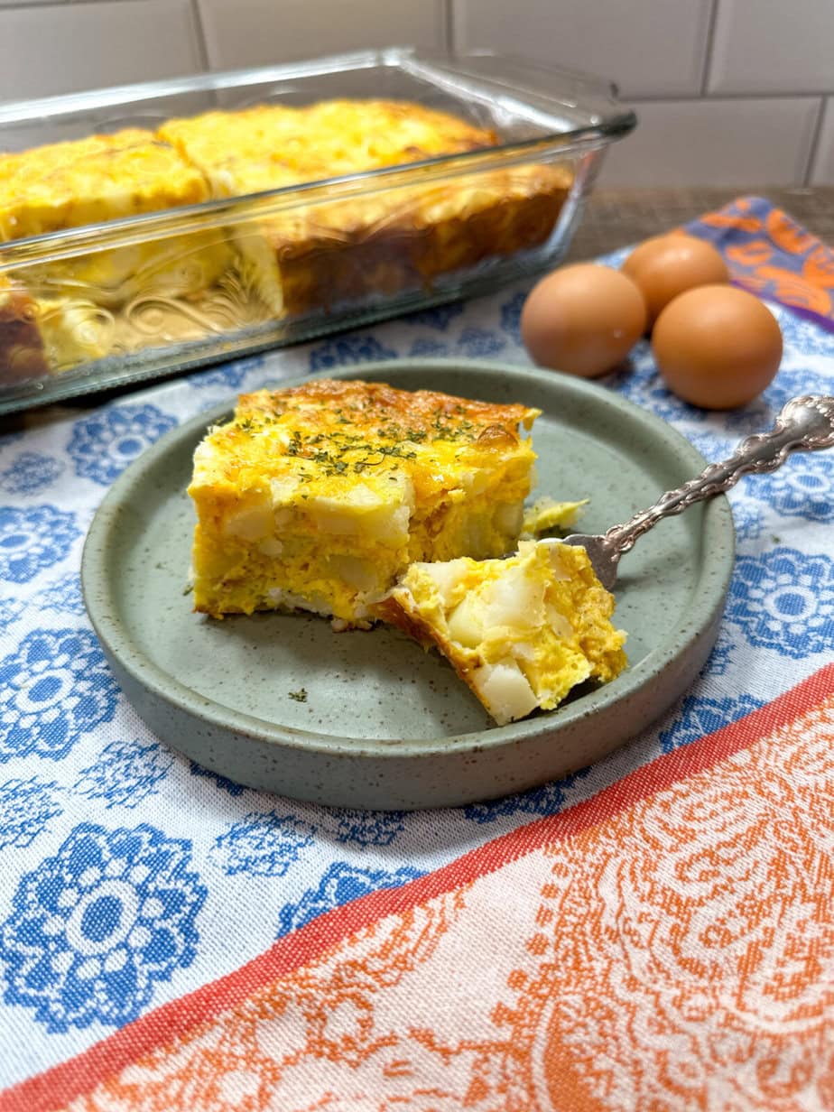 Easy Cheesy Egg Breakfast Casserole With Potato Back To My Southern Roots