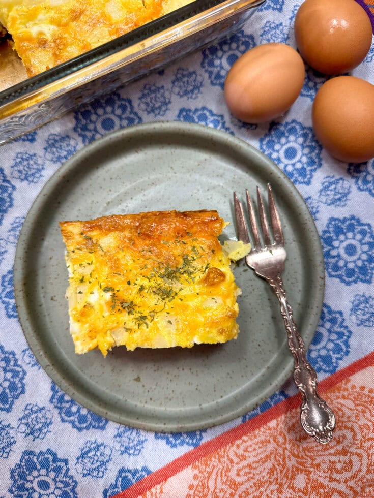 Easy Cheesy Egg Breakfast Casserole With Potato Back To My Southern Roots