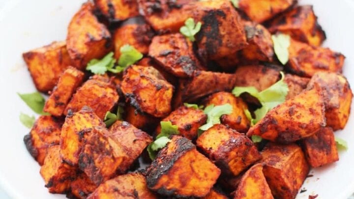 Image for Mexican Roasted Sweet Potato Cubes (Vegan)