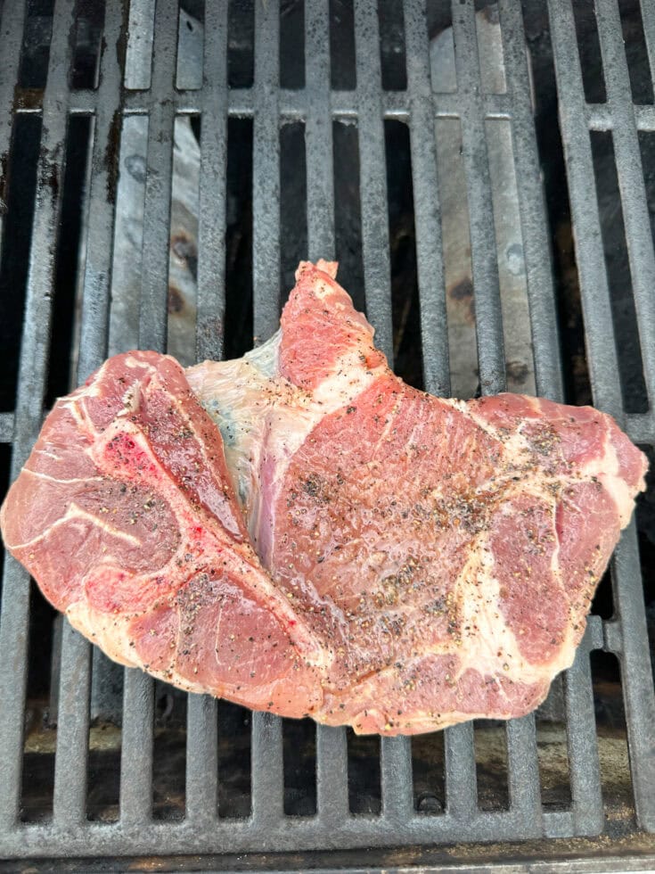 Easy And Tender Grilled Pork Shoulder Steak Back To My Southern Roots