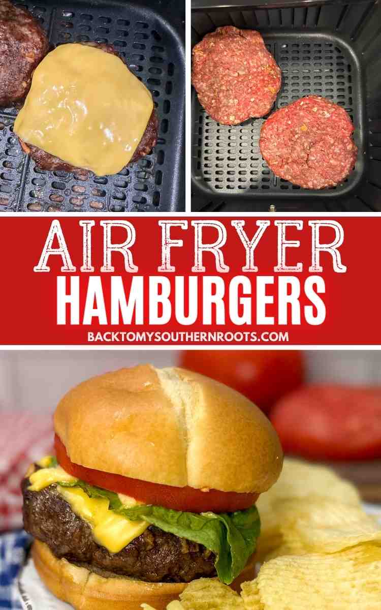 Easy and Quick Air Fryer Juicy Hamburger Recipe Back To My Southern Roots
