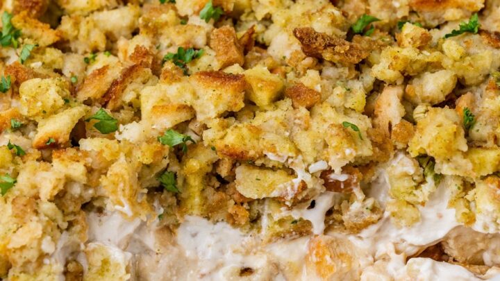 Image for Creamy Chicken Stuffing Casserole Recipe