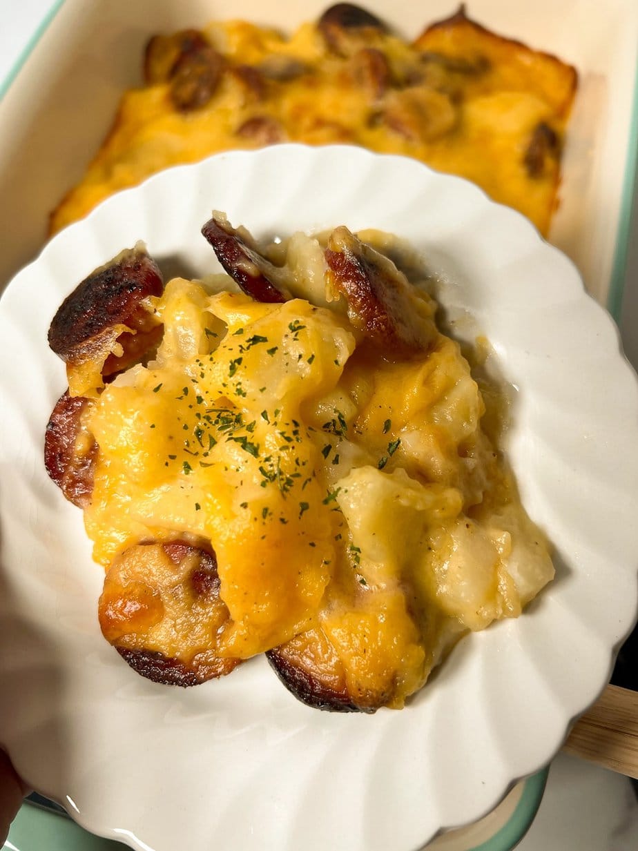 Cheese Potato and Smoked Sausage Casserole