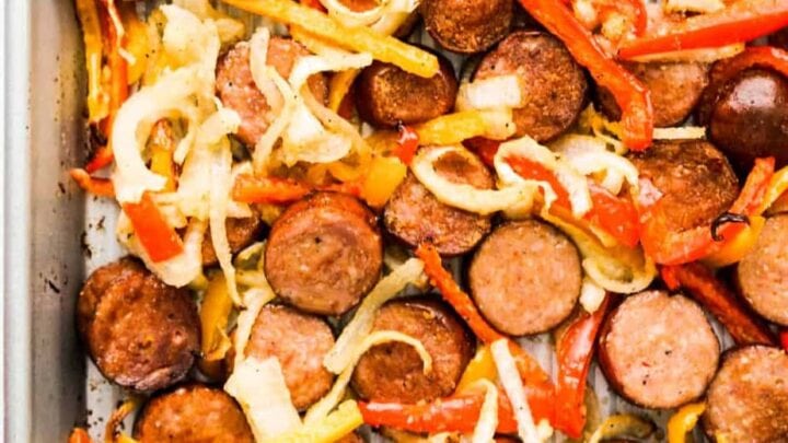 Image for Sausage and Peppers in the Oven (Sheet Pan)