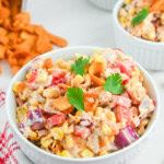 Fritos corn salad in a white bowl.